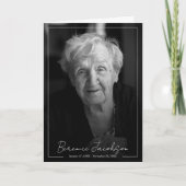 Begrafenisviering van het Life-programma Bedankkaart (Voorkant)