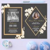Begrafenisvolgorde van levensduur Dark Floral Flyer (Enkel)