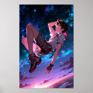 BEGRENSD | Skybound Dreams - Cosmic Anime Poster
