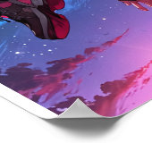 BEGRENSD | Skybound Dreams - Cosmic Anime Poster (Hoek)