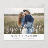 Begrepen Elegant sparen de Datum Twee Witte Foto Flyer (Voorkant)
