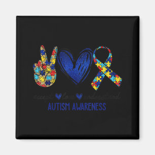 Begrijp liefdesautisme Autism Awareness Mo Magneet