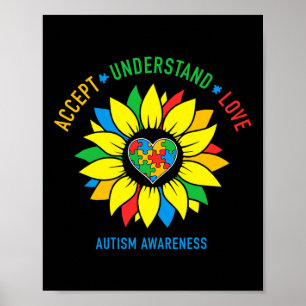 Begrijp liefdesautisme - Zonnebloem Poster