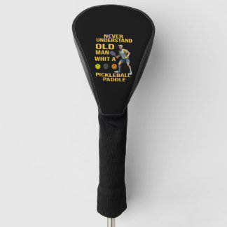 Begrijp nooit Oude Man witte Pickleball Padlle Golfheadcover