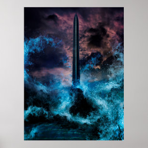 Begrip kunst in het concept "Bangkok Tsunami"  T Poster