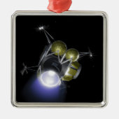 Begrip van een bemanningslid dat afspringt metalen ornament (Voorkant)