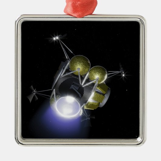 Begrip van een bemanningslid dat afspringt metalen ornament (Voorkant)