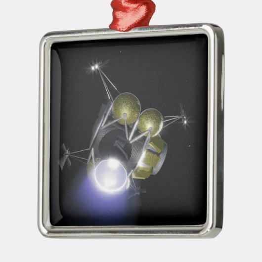 Begrip van een bemanningslid dat afspringt metalen ornament (Links)