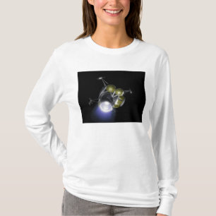 Begrip van een bemanningslid dat afspringt t-shirt