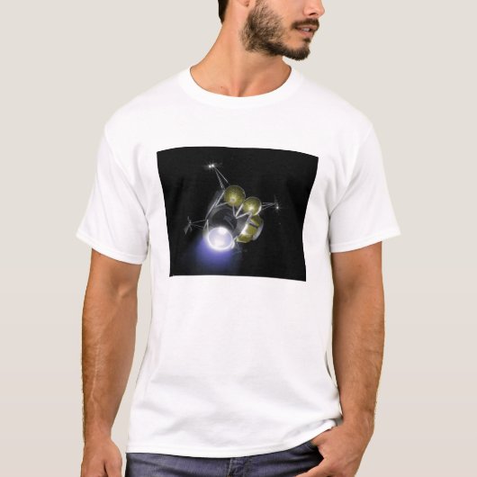 Begrip van een bemanningslid dat afspringt t-shirt (Voorkant)