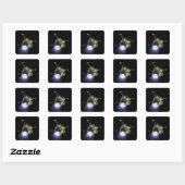 Begrip van een bemanningslid dat afspringt vierkante sticker (Vel)
