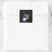 Begrip van een bemanningslid dat afspringt vierkante sticker (Tas)