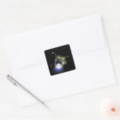 Begrip van een bemanningslid dat afspringt vierkante sticker (Envelop)