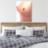 Begripelijk Afbeelding van de borstkas van de Vrou Canvas Afdruk (Insitu (Slaapkamer))