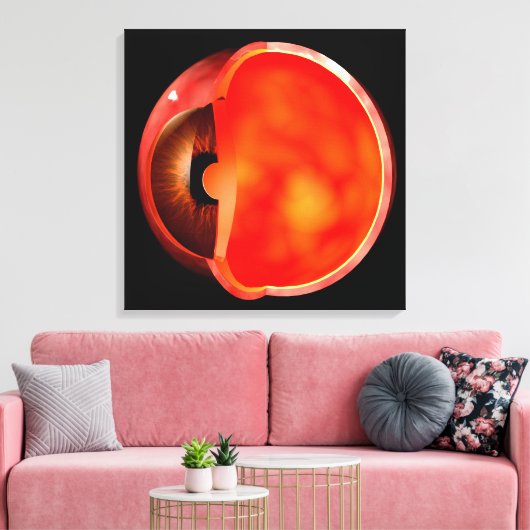 Begripelijk Afbeelding van het menselijke oog, doo Canvas Afdruk (Insitu (Woonkamer))