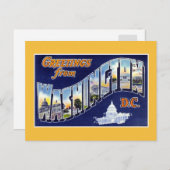  begroeten vanuit Washington DC Briefkaart (Voorkant / Achterkant)