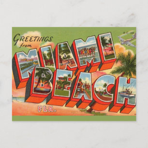 Begroeting Miami Beach Briefkaart