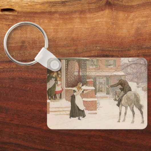 Begroeting van de postbode door Robert Walker Macb Sleutelhanger (Achterkant)