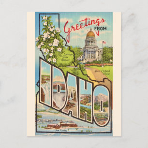 Begroeting van de staat Idaho Briefkaart