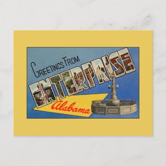 begroetingen van Enterprise AL Briefkaart (Voorkant)