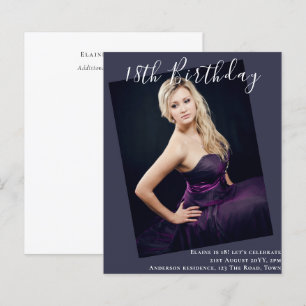 BEGROTING 18e verjaardag FOTO Uitnodiging aankondi