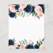 Begroting 2022 Afstuderen Navy Blue Blush Pink Flo Flyer (Achterkant)