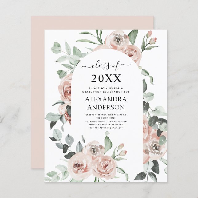 Begroting 2022 Stustroze Afstuderen Floral (Voorkant / Achterkant)