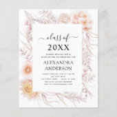 Begroting 2023 Afstuderen Boho Grafische roze woes Flyer (Voorkant)