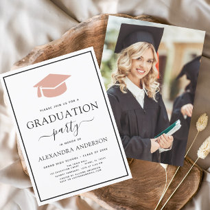Begroting 2023 Afstuderen roze elegant foto-Afbeel Flyer