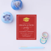 Begroting 2023 - Graduation Party Red Gold Flyer (Enkel)
