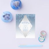 BEGROTING 21e Verjaardag Druppelende Glitters Glam Flyer (Enkel)