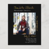 Begroting 21ste uitnodiging voor zwarte feestdag flyer (Voorkant)