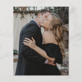 Begroting 2 foto's elegant script bruiloft uitnodi flyer (Achterkant)