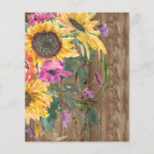 Begroting 40th Birthday Barn Wood Sunflower & Lich (Achterkant)