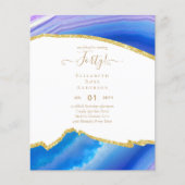 Begroting 40th Birthday Glitter Agate Girly Design (Voorkant)