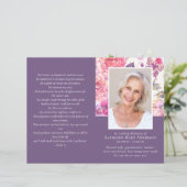 Begroting 4-pagina Floral Peony Funeral Programme (Staand voorkant)