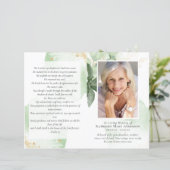 Begroting 4-pagina Greenery Funeral Programme (Staand voorkant)