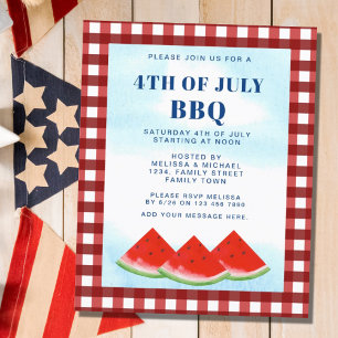 Begroting 4e juli - uitnodiging van de BBQ