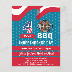 BEGROTING 4e van de uitnodiging van JULY Red White