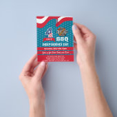 BEGROTING 4e van de uitnodiging van JULY Red White Flyer (Hand)