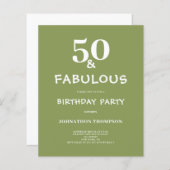 Begroting 50 en uitnodiging tot het indienen van f (Voorkant / Achterkant)