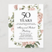 Begroting 50e Jubileum - Roze Floral (Voorkant)