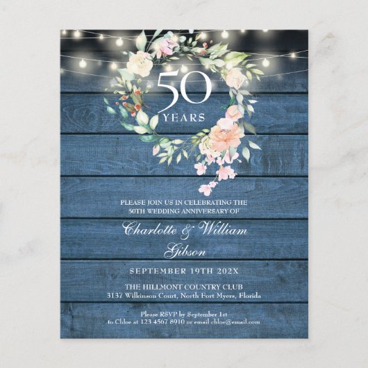 Begroting 50e Jubileum - Uitnodiging uit te breide (Voorkant)