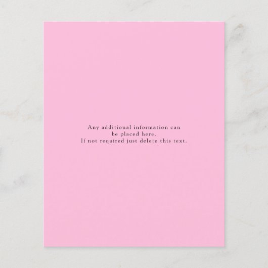 Begroting 60th Birthday Pink Grey Uitnodiging Flyer (Achterkant)