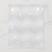 Begroting 80e verjaardag Silver Glitter-uitnodigin (Achterkant)