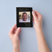 Begroting 80th Birthday Black Uitnodiging Flyer (Hand)