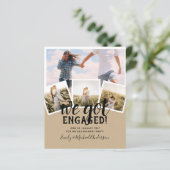 BEGROTING Aankondiging modern FOTO-VERLOVING (Staand voorkant)