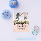 BEGROTING Aankondiging modern FOTO-VERLOVING Flyer (Enkel)