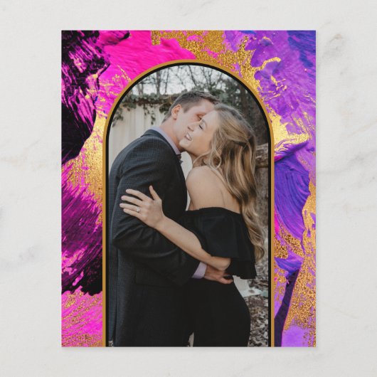 Begroting abstract roze goud - PHOTO bruiloft Uitn (Achterkant)