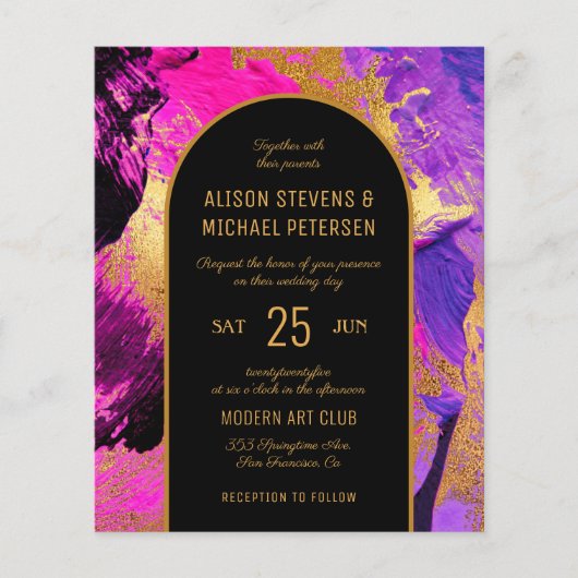 Begroting abstract roze goud - PHOTO bruiloft Uitn (Voorkant)